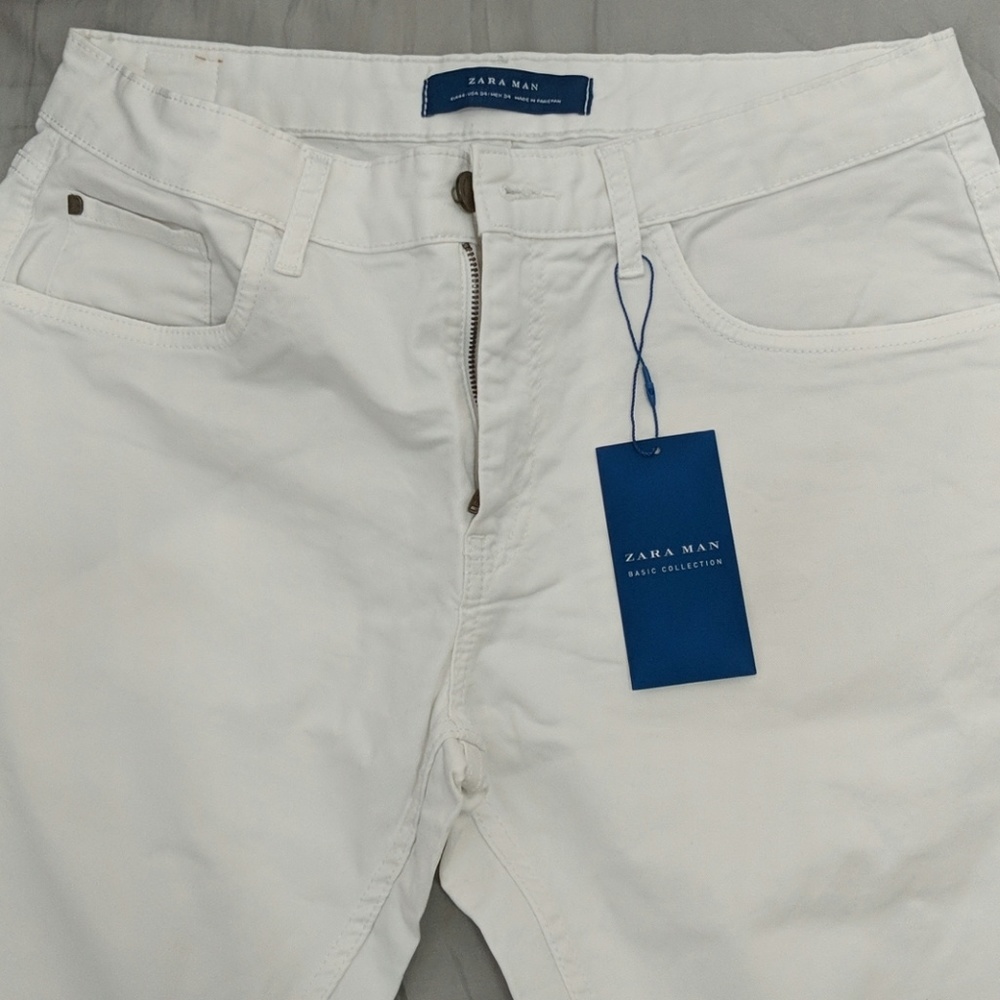 Zara Man White Jeans